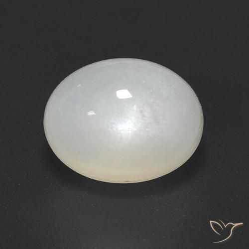 Piedra de Luna Blanco crema natural de 2.40 ct, Ovalada, Translúcido