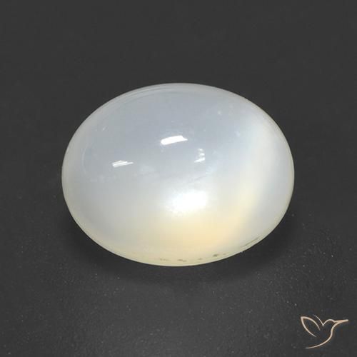 2.20ct Natural Blanco apagado Piedra de Luna, Ovalada, Transparente