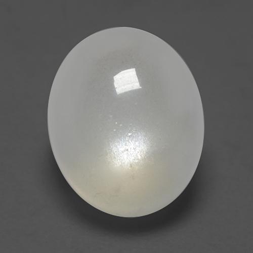 Piedra de Luna Blanco cálido natural de 2.96 ct, Corte Óvalo, Transparente