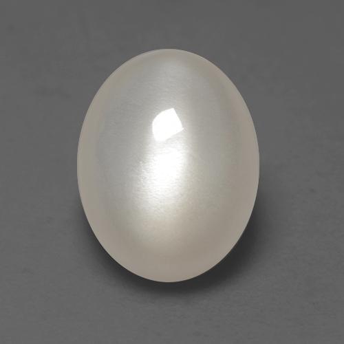 Piedra de luna blanco natural de 2,22 ct, corte óvalo, translúcido