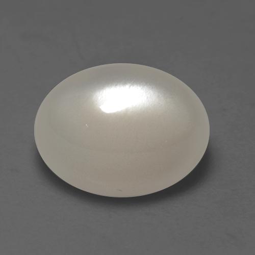 Piedra de luna blanco natural de 2,22 ct, corte óvalo, translúcido