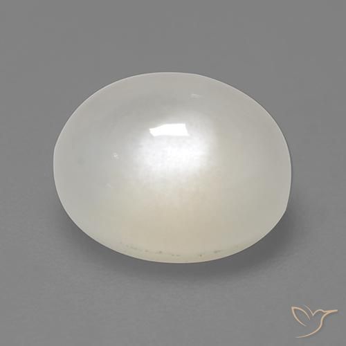 2.31ct Natural Blanco crema Piedra de Luna, Ovalada, Translúcido