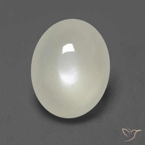 2.03ct Natural Blanco perlado Piedra de Luna, Ovalada, Transparente