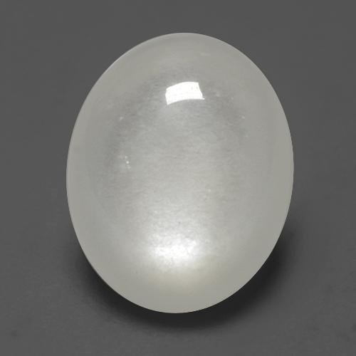 Piedra de luna blanco natural de 2,43 ct, corte óvalo, translúcido