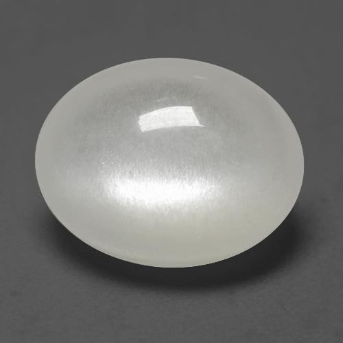 Piedra de luna blanco natural de 2,43 ct, corte óvalo, translúcido