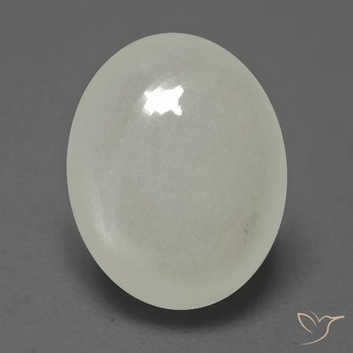 2.54ct Natural Blanco cálido Piedra de Luna, Ovalada, Translúcido