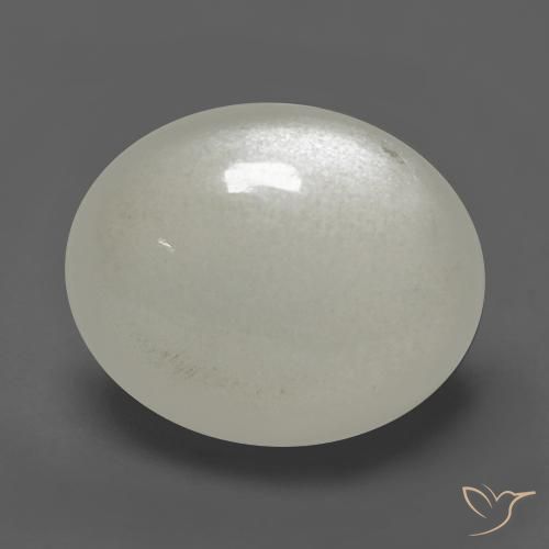 Piedra de Luna Blanco cálido natural de 2.54 ct, Ovalada, Translúcido