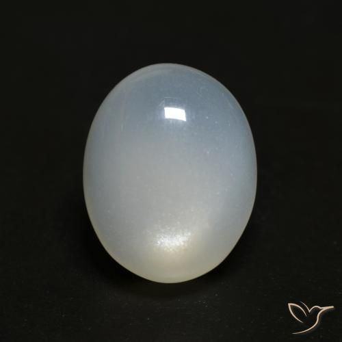 3.73ct Natural Blanco translúcido Piedra de Luna, Ovalada, Transparente