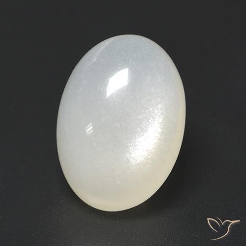 Piedra de luna blanco natural de 4,23 ct, corte óvalo, translúcido