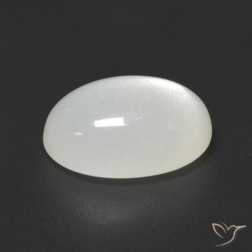Piedra de luna blanco natural de 4,23 ct, corte óvalo, translúcido