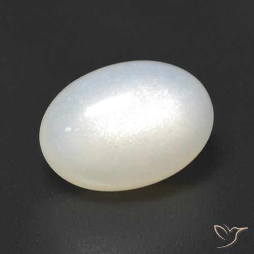 Piedra de luna blanco natural de 4,23 ct, corte óvalo, translúcido