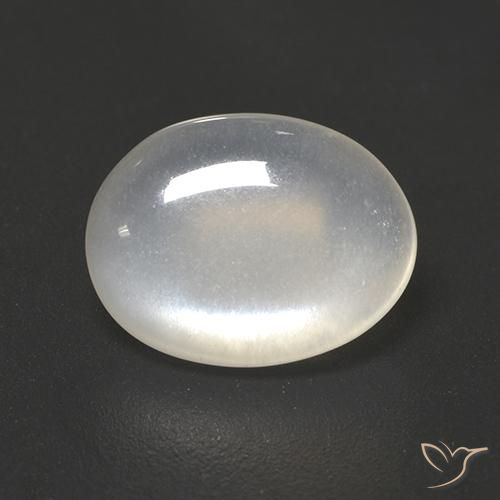 1.93ct Natural Blanco translúcido Piedra de Luna, Ovalada, Transparente