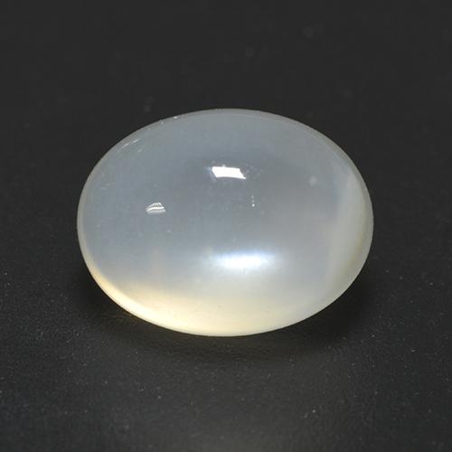 Piedra de luna blanco natural de 2,01 ct, corte óvalo, transparente
