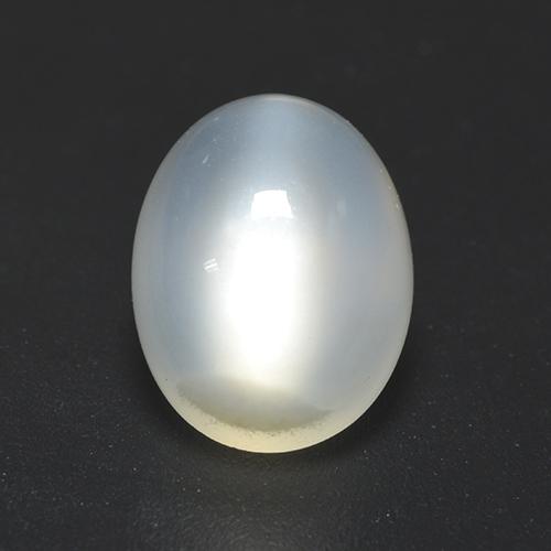 Piedra de luna blanco natural de 2,01 ct, corte óvalo, transparente
