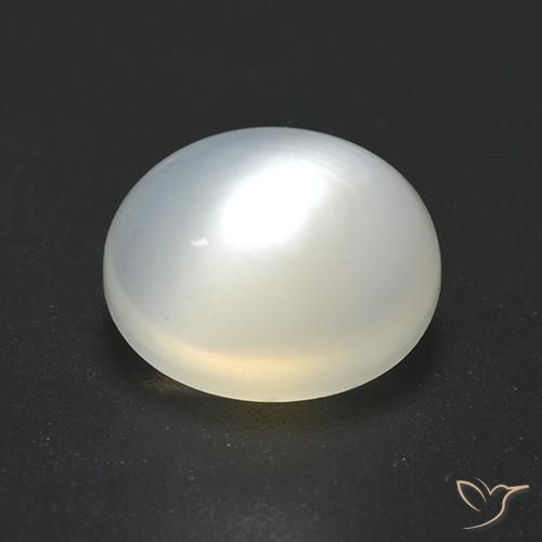 2.51ct Natural Blanco cálido Piedra de Luna, Ovalada, Translúcido