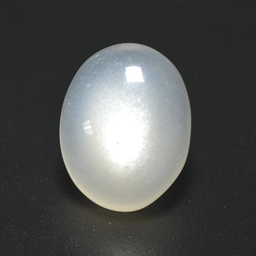Piedra de luna blanco natural de 2,25 ct, corte óvalo, translúcido