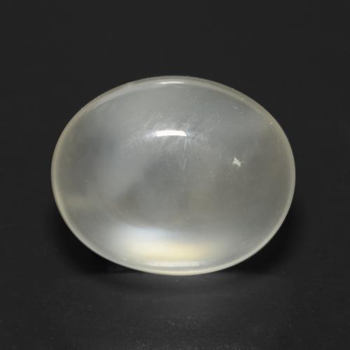 Piedra de Luna Blanco cálido natural de 3.78 ct, Corte Óvalo, Transparente