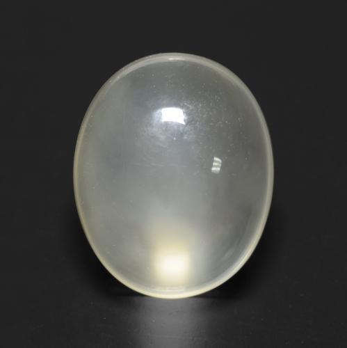 Piedra de Luna Blanco cálido natural de 3.78 ct, Corte Óvalo, Transparente