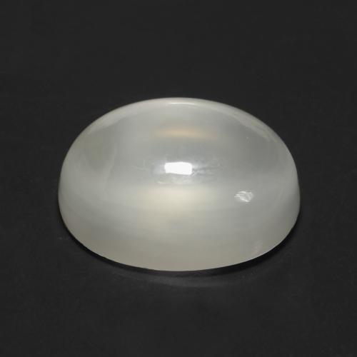 Piedra de Luna Blanco cálido natural de 3.78 ct, Corte Óvalo, Transparente