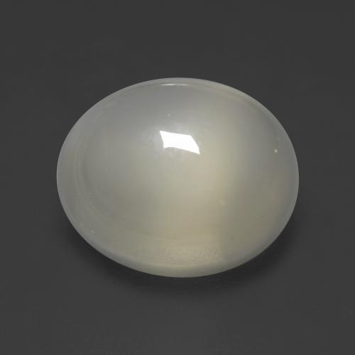 Piedra de luna gris natural de 4,22 ct, corte óvalo, transparente