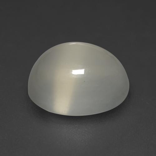 Piedra de luna gris natural de 4,22 ct, corte óvalo, transparente