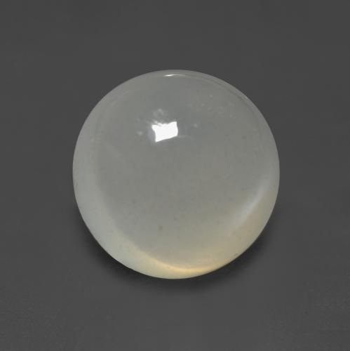 Piedra de luna blanco natural de 2,26 ct, corte redondo, translúcido