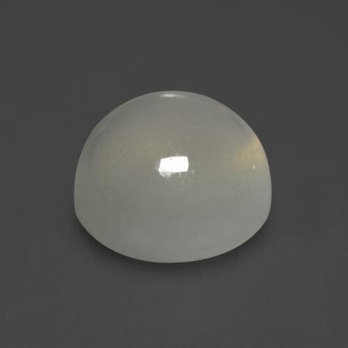 Piedra de luna blanco natural de 2,26 ct, corte redondo, translúcido