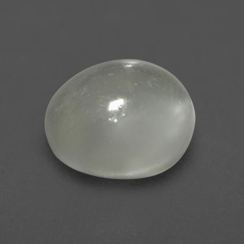 Piedra de Luna Blanco cálido natural de 1.55 ct, Corte Óvalo, Transparente