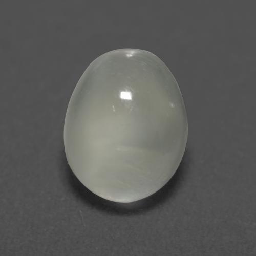 Piedra de Luna Blanco cálido natural de 1.55 ct, Corte Óvalo, Transparente