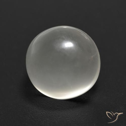 2.27ct Natural Blanco cálido Piedra de Luna, Redondo, Transparente