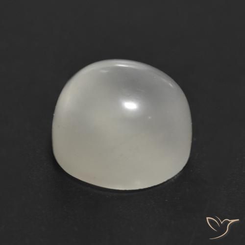 Piedra de Luna Blanco cálido natural de 2.27 ct, Redondo, Transparente