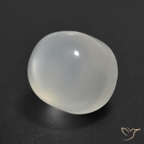 Piedra de Luna Blanco translúcido natural de 1.99 ct, Corte Redondo, Transparente