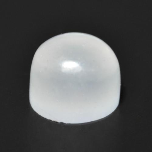 Piedra de luna blanco natural de 1,38 ct, corte redondo, translúcido
