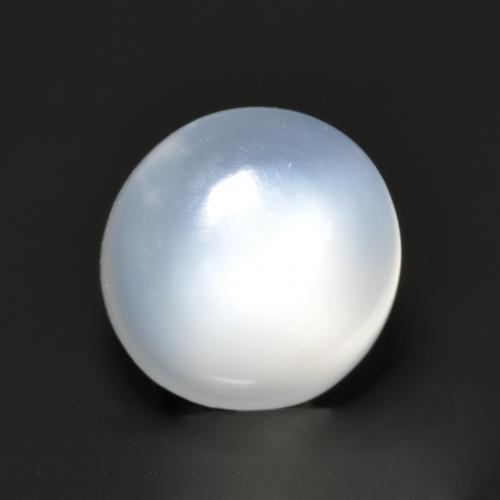 Piedra de luna blanco natural de 1,45 ct, corte redondo, translúcido