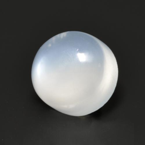 Piedra de luna blanco natural de 1,45 ct, corte redondo, translúcido