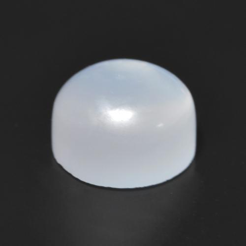 Piedra de luna blanco natural de 1,45 ct, corte redondo, translúcido