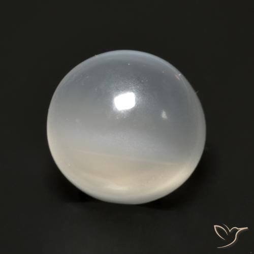 1.96ct Natural Blanco translúcido Piedra de Luna, Redondo, Translúcido