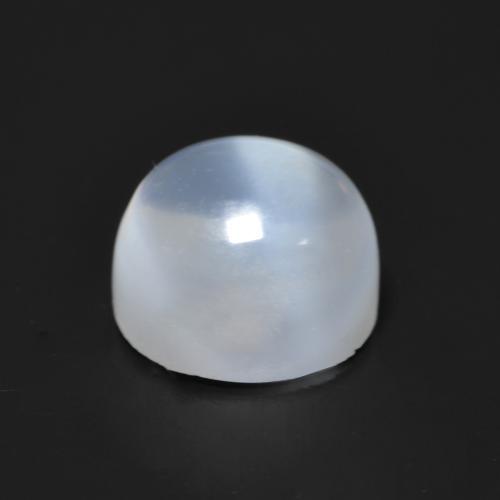 Piedra de luna blanco natural de 1,57 ct, corte redondo, transparente
