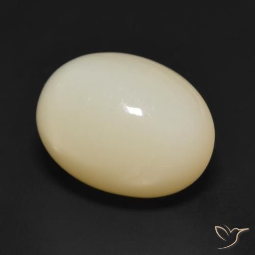 Piedra de Luna Amarillo naranja natural de 12.17 ct, Ovalada, Translúcido