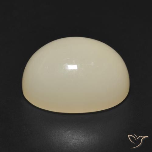 Piedra de Luna Amarillo naranja natural de 12.17 ct, Ovalada, Translúcido