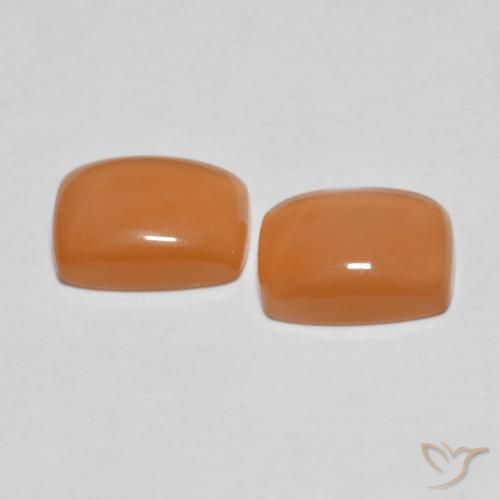Gemas de Piedra de Luna Medium Light-Orange natural de 2.68 ct, Forma Cojín, Translúcido