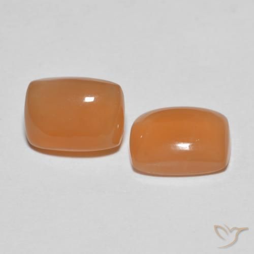 Gemas de Piedra de Luna Naranja durazno natural de 2.69 ct, Forma Cojín, Transparente