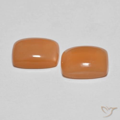 Gemas de Piedra de Luna Naranja durazno natural de 2.69 ct, Forma Cojín, Transparente