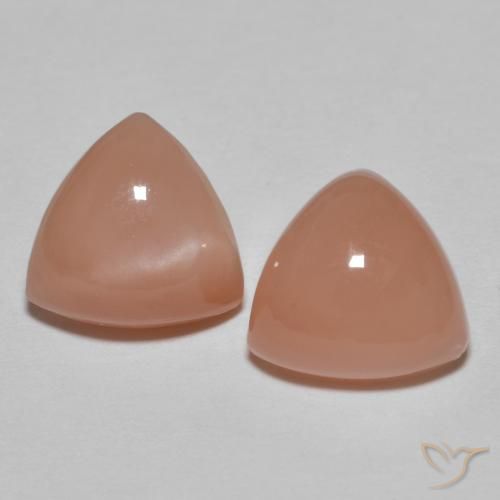 3.52ctw Natural Pinkish Peach Piedra de Luna, Trillón, Opaco