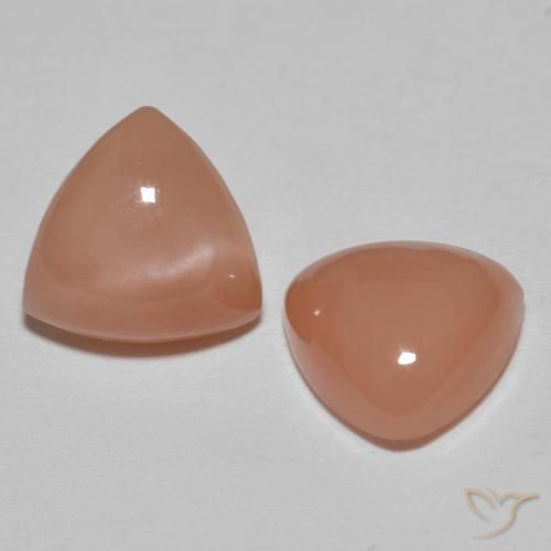 Gemas de Piedra de Luna Pinkish Peach natural de 3.52 ct, Trillón, Opaco