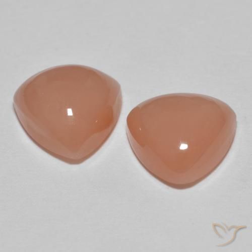Gemas de Piedra de Luna Pinkish Peach natural de 3.52 ct, Trillón, Opaco
