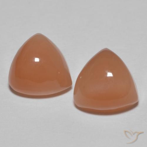 3.61ctw Natural Naranja sidra Piedra de Luna, Trillón, Translúcido