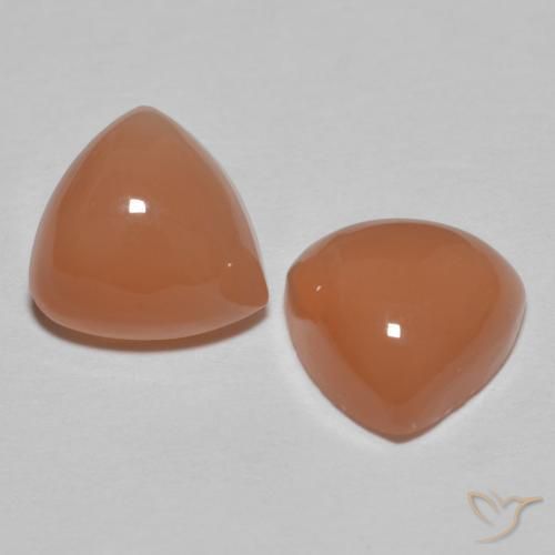 Gemas de Piedra de Luna Naranja sidra natural de 3.61 ct, Trillón, Translúcido