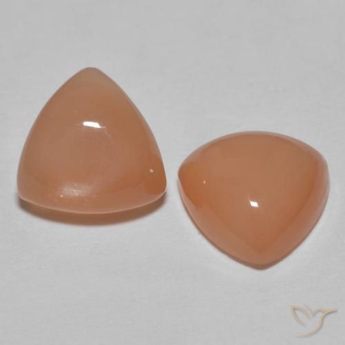 Gemas de Piedra de Luna Naranja sidra natural de 3.23 ct, Trillón, Translúcido