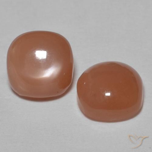Gemas de Piedra de Luna Naranja medio natural de 1.82 ct, Forma Cojín, Opaco